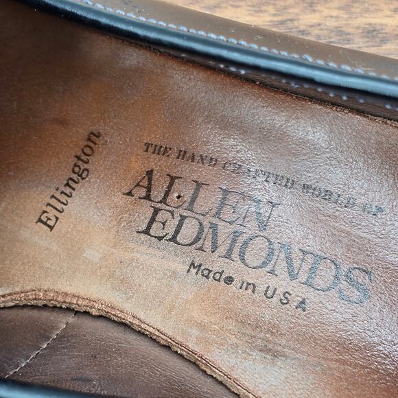 Allen Edmonds Ellington Loafers Men\'s 9 B Black Leather Full Strap Dress Shoes main image 10